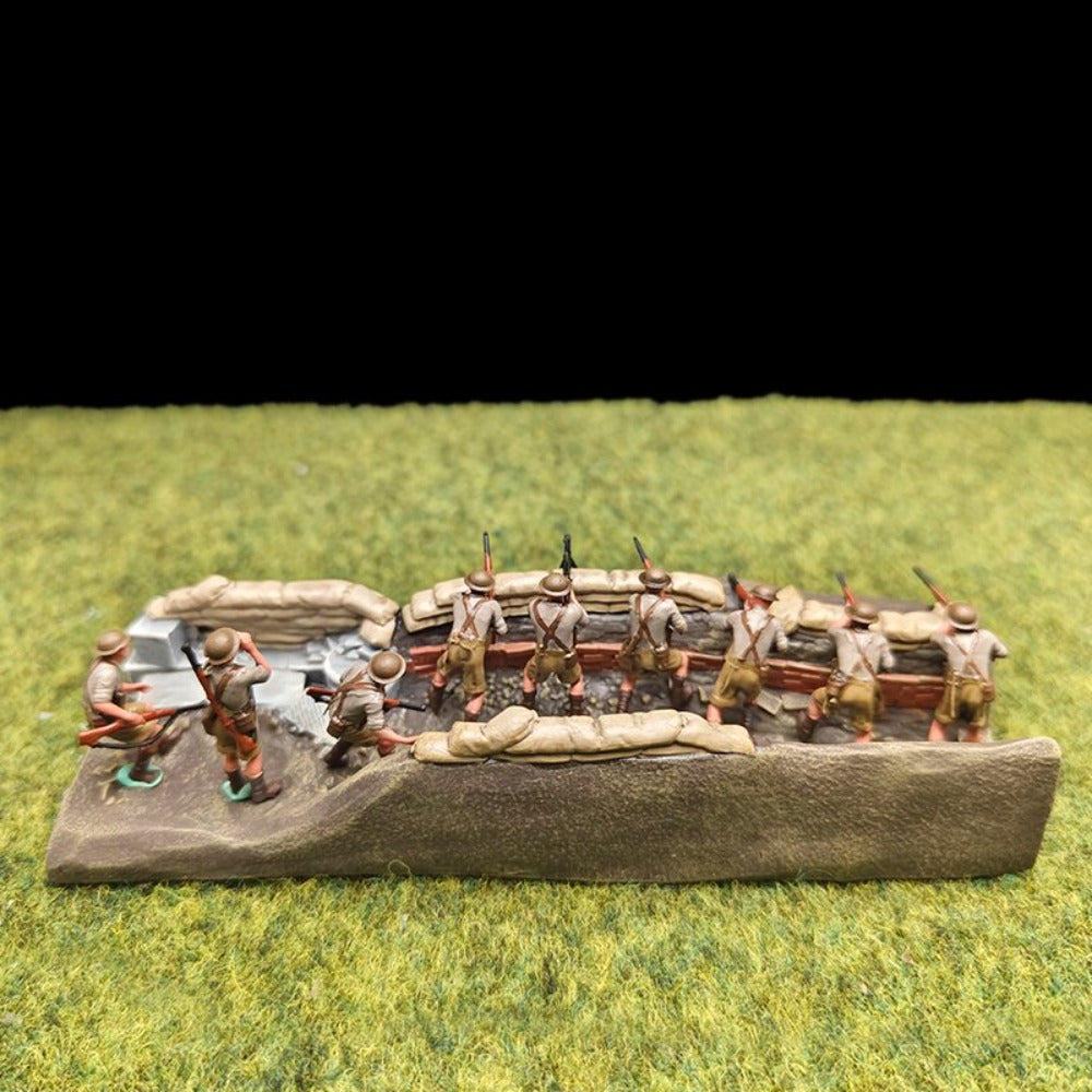 1/72 Scale WWII Soldiers Painted Figurines for Model Dioramas