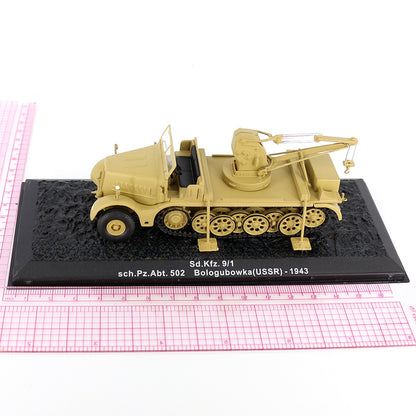 1/72 Scale WWII German leichter Zugkraftwagen 3t Half-Track Military Vehicle 8.8 cm Flak 37 Anti-Tank Artillery Gun Diecast Model