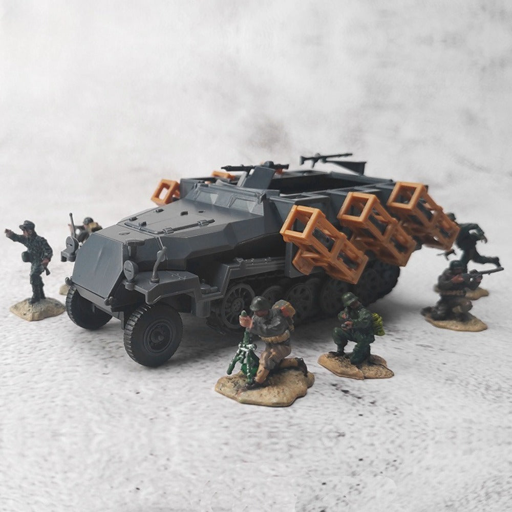 1/72 Scale Wurfrahmen 40 Stuka zu Fuss & Sd.Kfz. 251 German WWII Multiple Rocket Launcher Pre-built Plastic Collectible Model