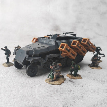 1/72 Scale Wurfrahmen 40 Stuka zu Fuss & Sd.Kfz. 251 German WWII Multiple Rocket Launcher Pre-built Plastic Collectible Model