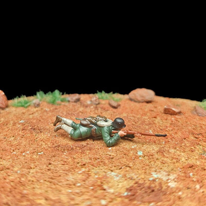 1/72 Scale WWII Army Soldiers Painted Figurines for Model Dioramas