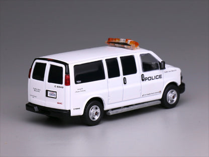 1/64 Scale GMC Savana LA Airport Police Van Diecast Model Car