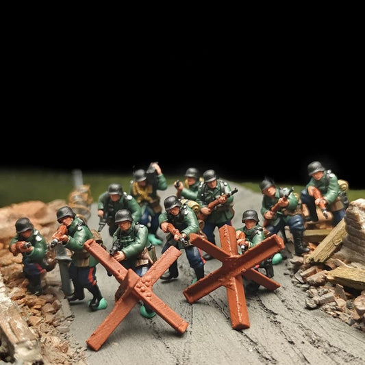 1/72 Scale WWII German Soldiers Painted Figures Set for Model Dioramas