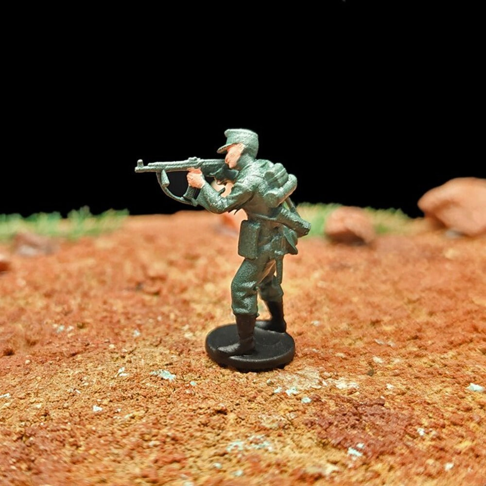 1/72 Scale WWII Army Soldiers Painted Figures for Model Dioramas