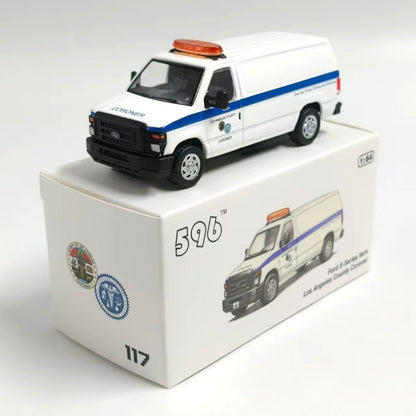 1/64 Scale Ford E-Series E-350 Van Los Angeles County Coroner Diecast Model Car