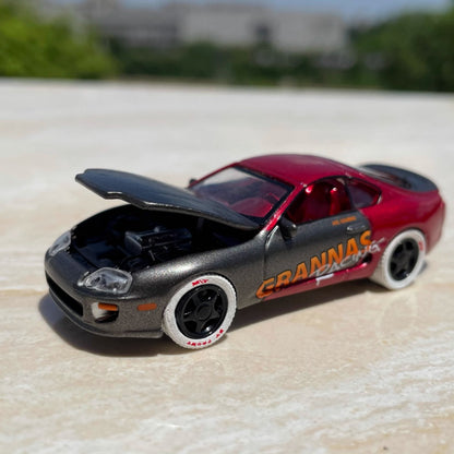1/64 Scale Toyota Supra Grannas "Orange Man Bad" Diecast Model Car