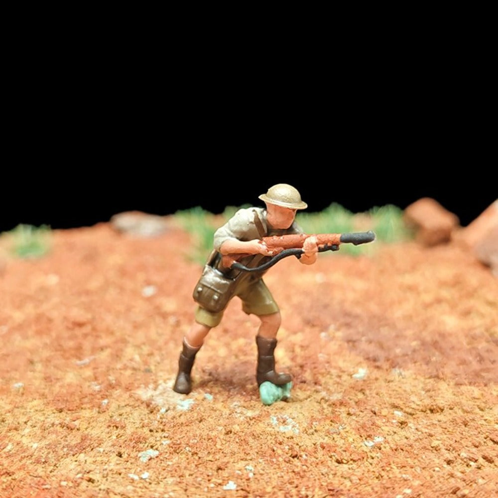 1/72 Scale WWII Soldiers Painted Figurines for Model Dioramas