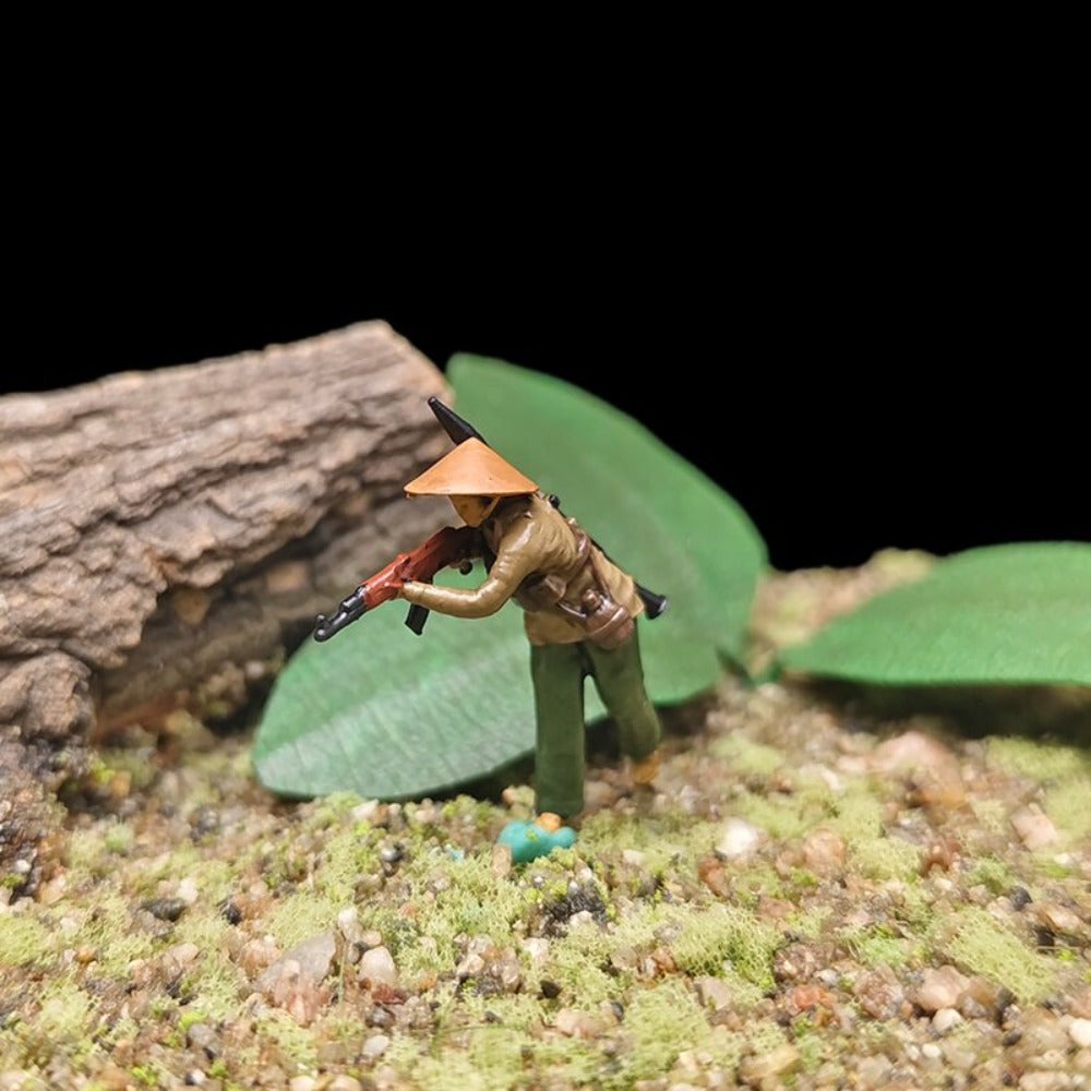 1/72 Scale Vietnamese Soldiers Painted Figures for Model Dioramas