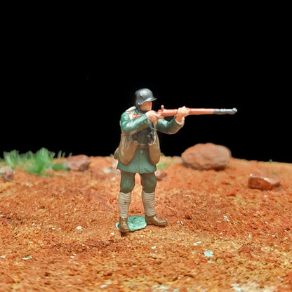 1/72 Scale WWII Army Soldiers Painted Figurines for Model Dioramas