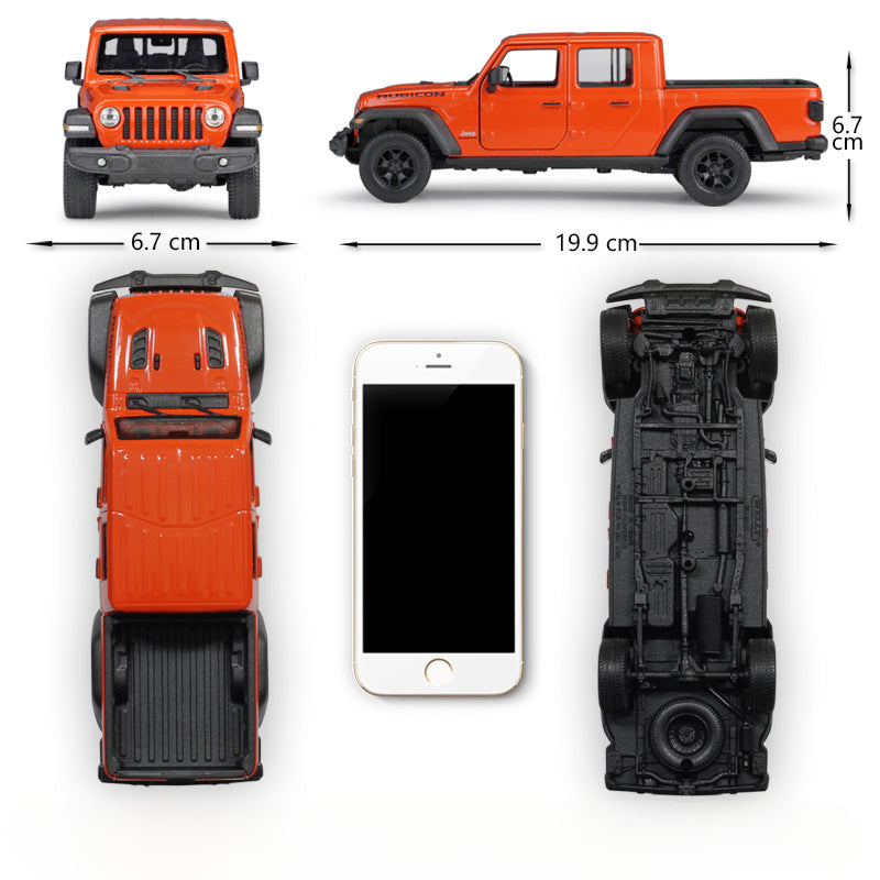 1/27 Scale Jeep Gladiator Rubicon Pickup Truck Diecast Model Car