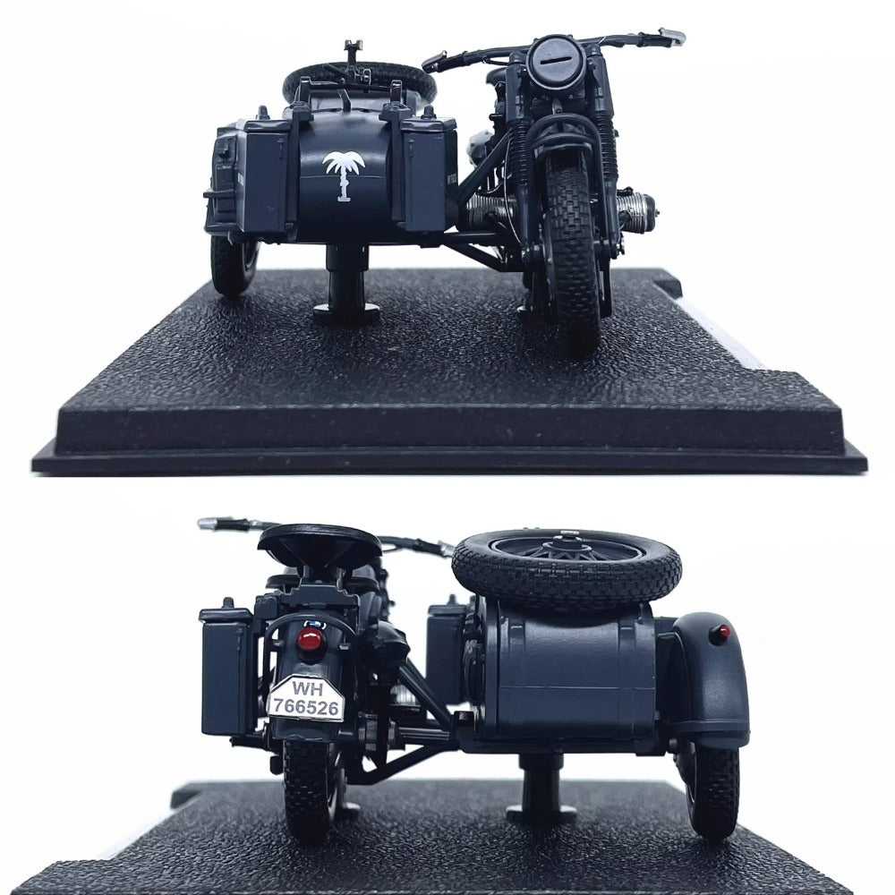 1/24 Scale BMW R75 Motorcycle Panzerfaust 30 WWII Military Vehicle Diecast Model