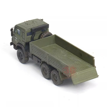 1/72 Scale KamAZ-5350 Mustang Russian Military Truck Pre-built Plastic Collectible Model