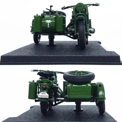1/24 Scale BMW R75 Motorcycle Panzerfaust 30 WWII Military Vehicle Diecast Model