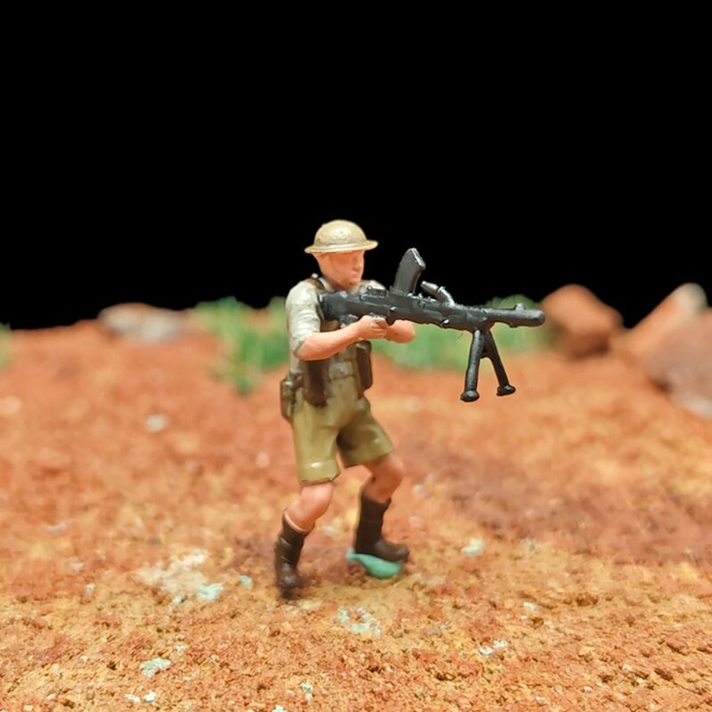 1/72 Scale WWII Soldiers Painted Figurines for Model Dioramas