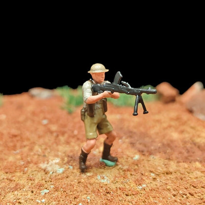 1/72 Scale WWII Soldiers Painted Figurines for Model Dioramas