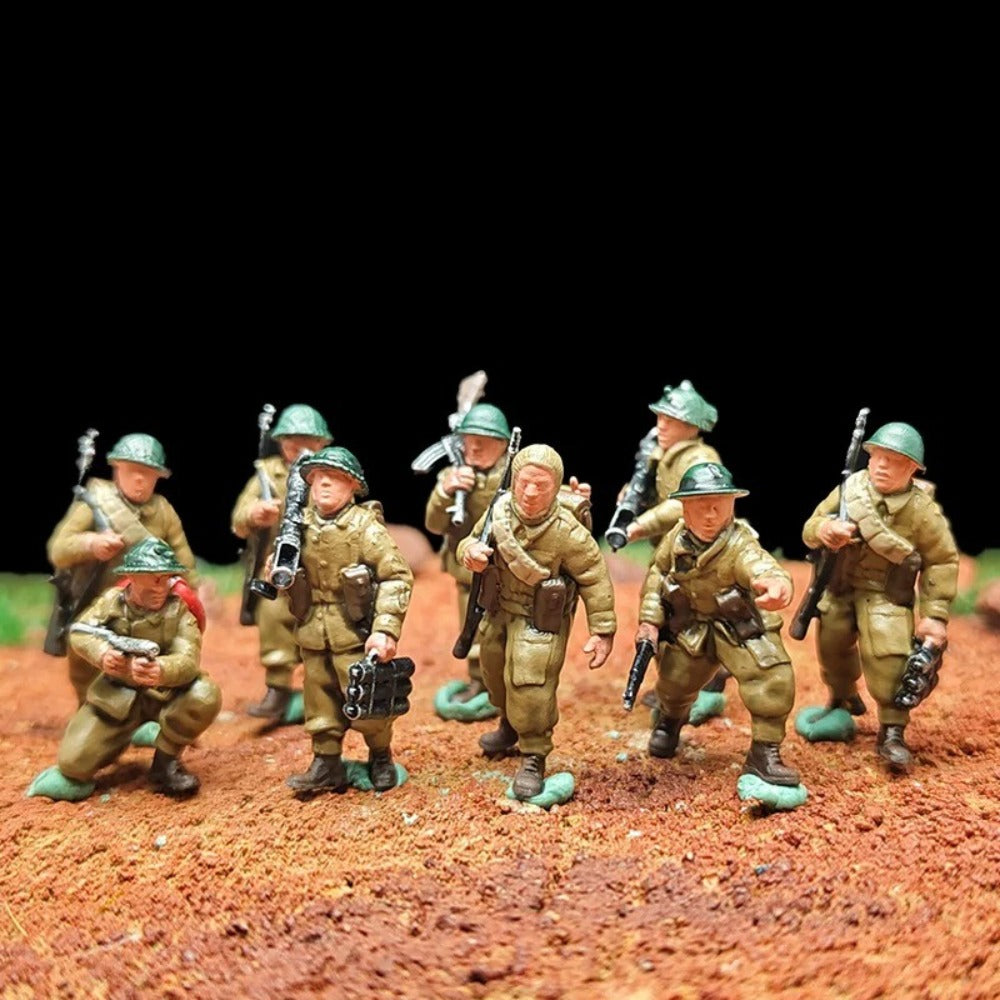 1/72 Scale Army Soldiers Painted Figures for Model Dioramas