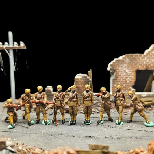 1/72 Scale Indian Soldiers Painted Figures for Model Dioramas