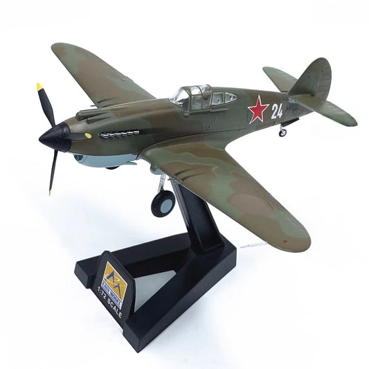 P-40 Warhawk Tomahawk Soviet Union fighter pre-built 1/72 scale plastic collectible WWII military aircraft model