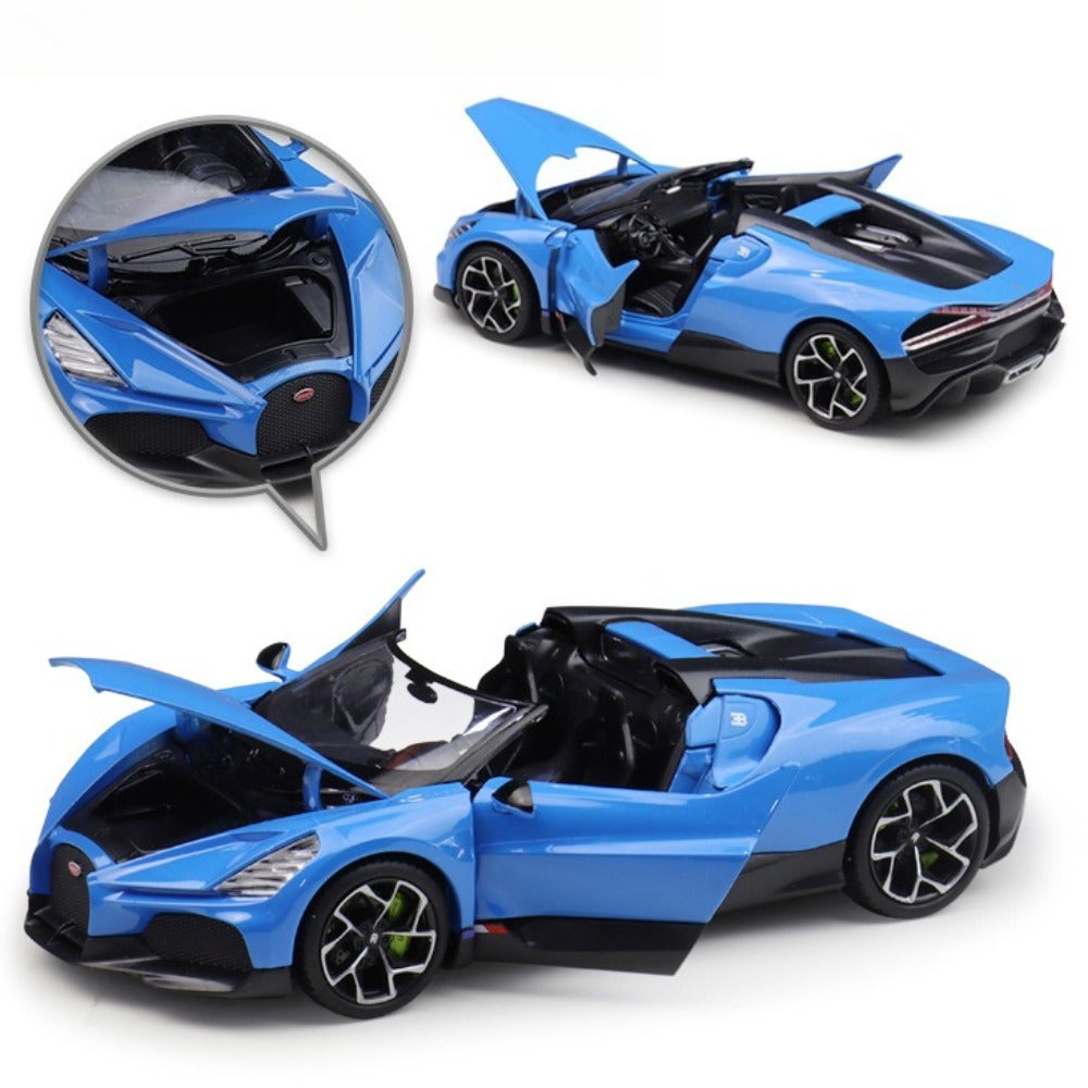 1/24 Scale Bugatti W16 Mistral Sports Car Diecast Model