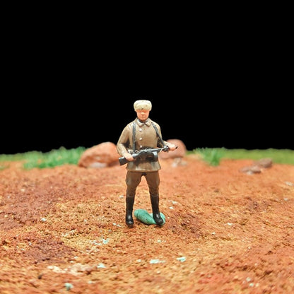 1/72 Scale WWII Soldiers Painted Figurines Set for Model Dioramas