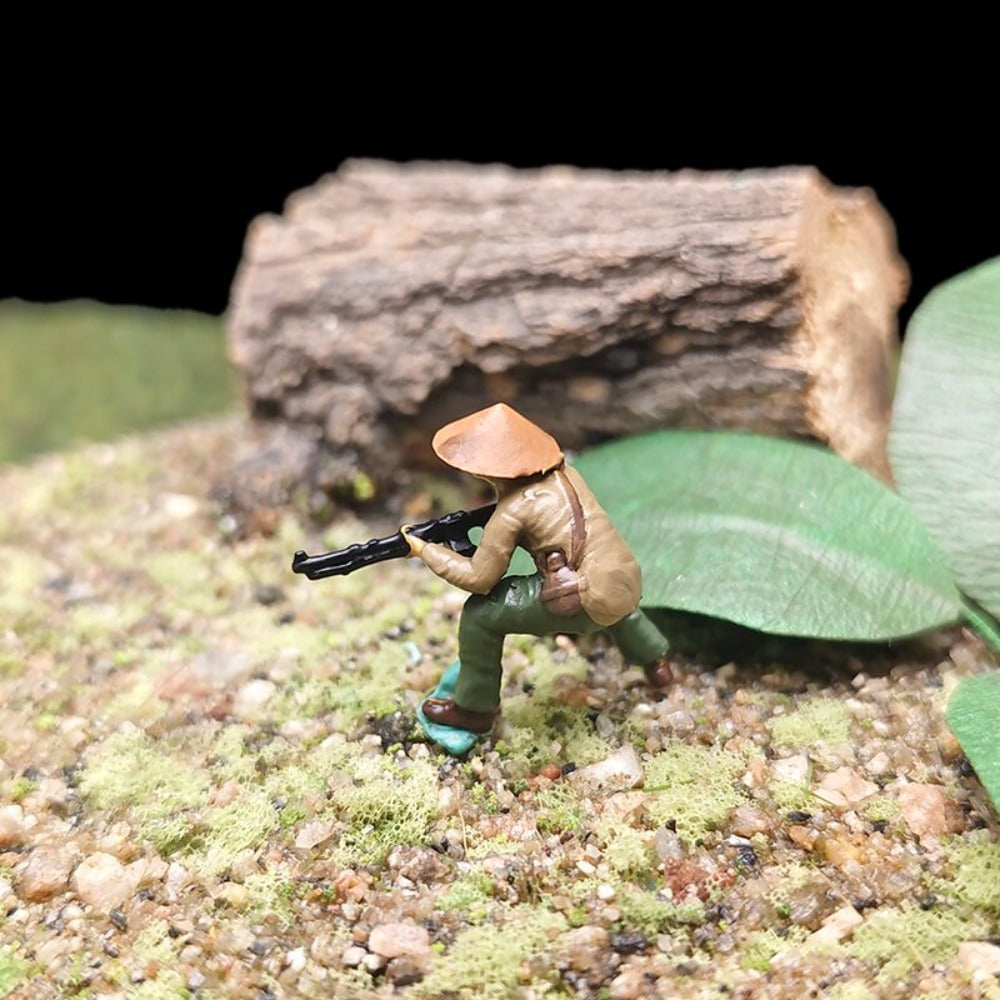 1/72 Scale Vietnamese Soldiers Painted Figures for Model Dioramas