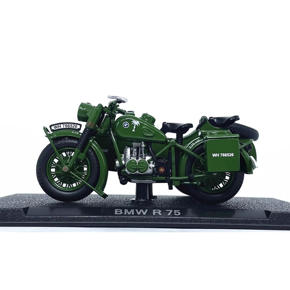 1/24 Scale BMW R75 Motorcycle Panzerfaust 30 WWII Military Vehicle Diecast Model