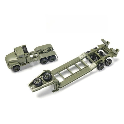 1/72 Scale Russian KrAZ-260B Military Tractor with ChMZAP-5247G Semitrailer Tank Transporter Pre-built Plastic Collectible Model