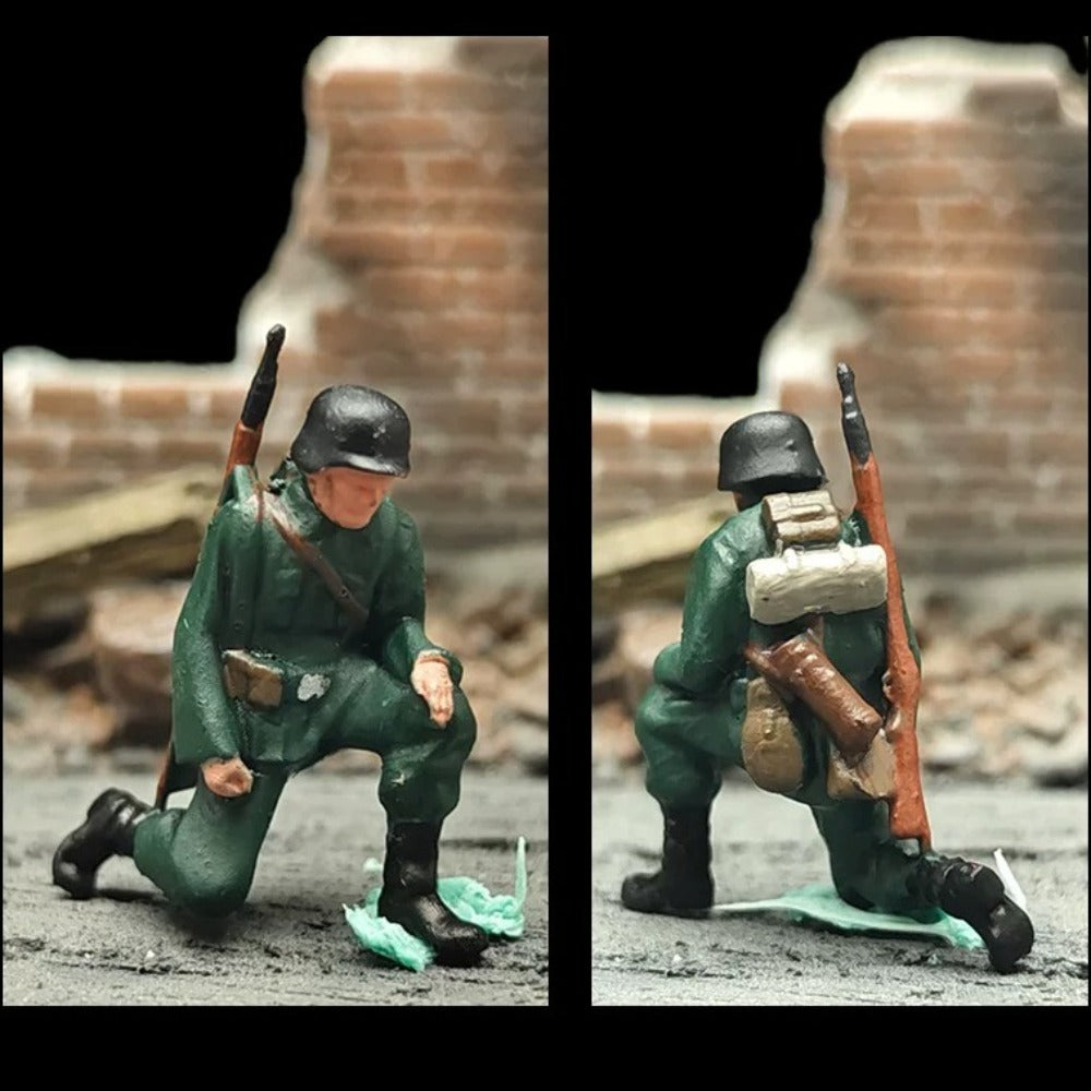 1/72 Scale German Soldiers Painted Figures Set for Model Dioramas