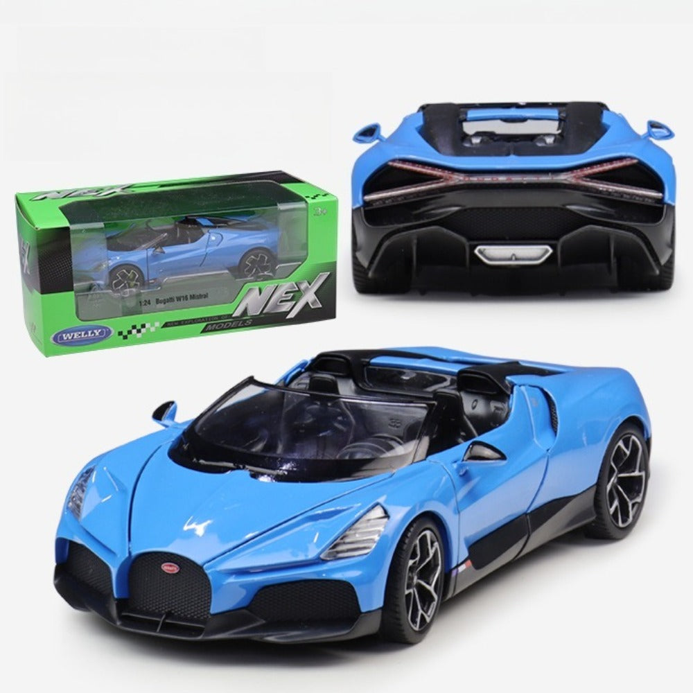 1/24 Scale Bugatti W16 Mistral Sports Car Diecast Model