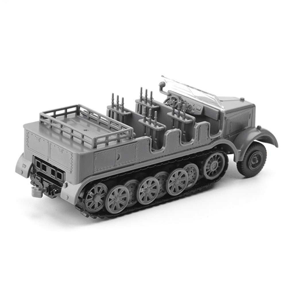 1/72 Scale Sd.Kfz. 7 WWII German Half-Tracked Artillery Tractor Military Vehicle Pre-built Plastic Collectible Model