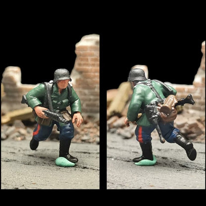 1/72 Scale WWII German Soldiers Painted Figures Set for Model Dioramas
