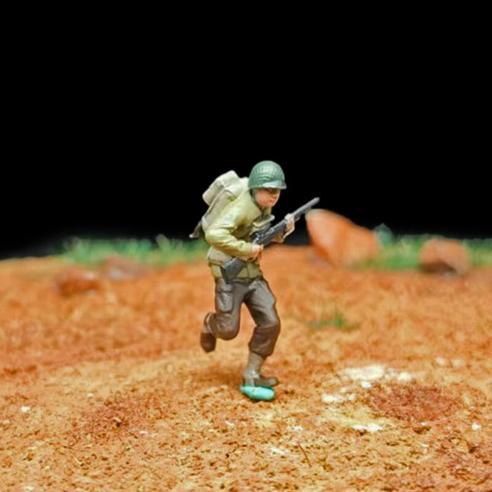 1/72 Scale WWII Landing Operation Soldiers Painted Figures for Model Dioramas