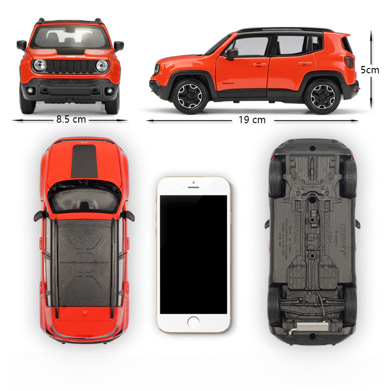 1/24 Scale Jeep Renegade Trailhawk Subcompact Crossover SUV Diecast Model Car