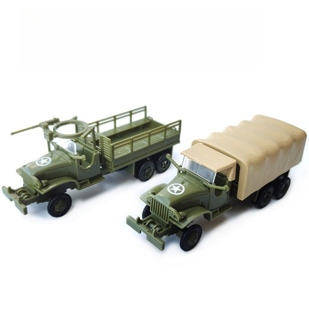1/72 Scale GMC CCKW-353 US Military Truck Pre-built Plastic Collectible Model