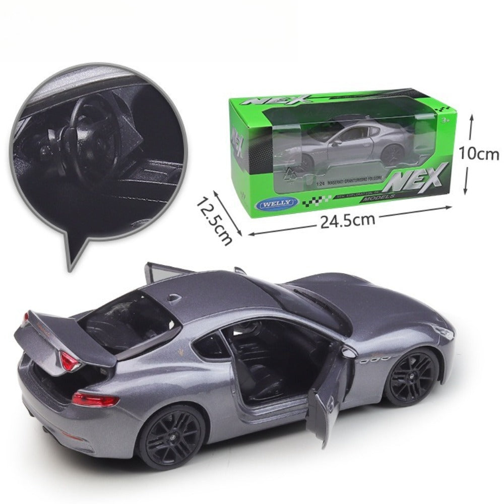 1/24 Scale 2023 Maserati GranTurismo Folgore Grand Tourer Diecast Model Car