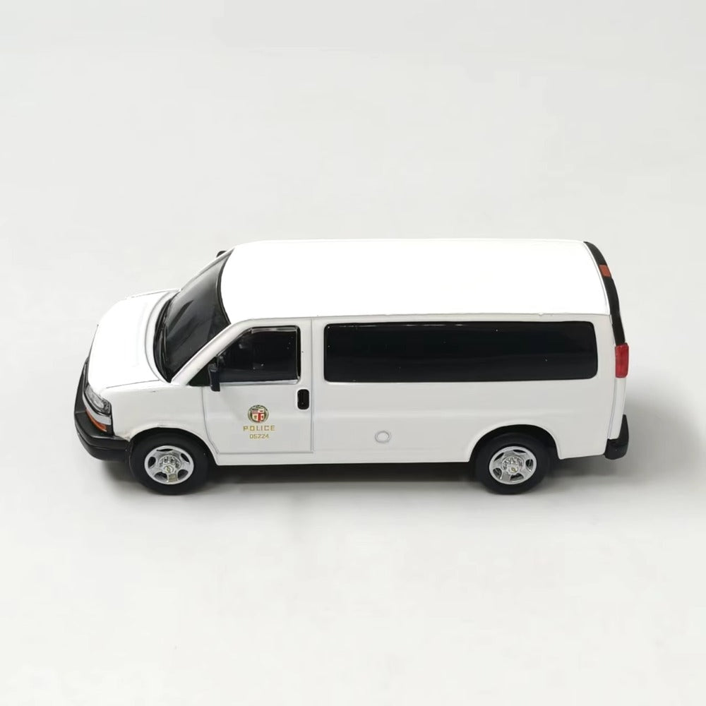 1/64 Scale Chevrolet Express 3500 LAPD Van Diecast Model Car