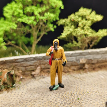 1/72 Scale Biochemical Soldiers Painted Figurines for Model Dioramas