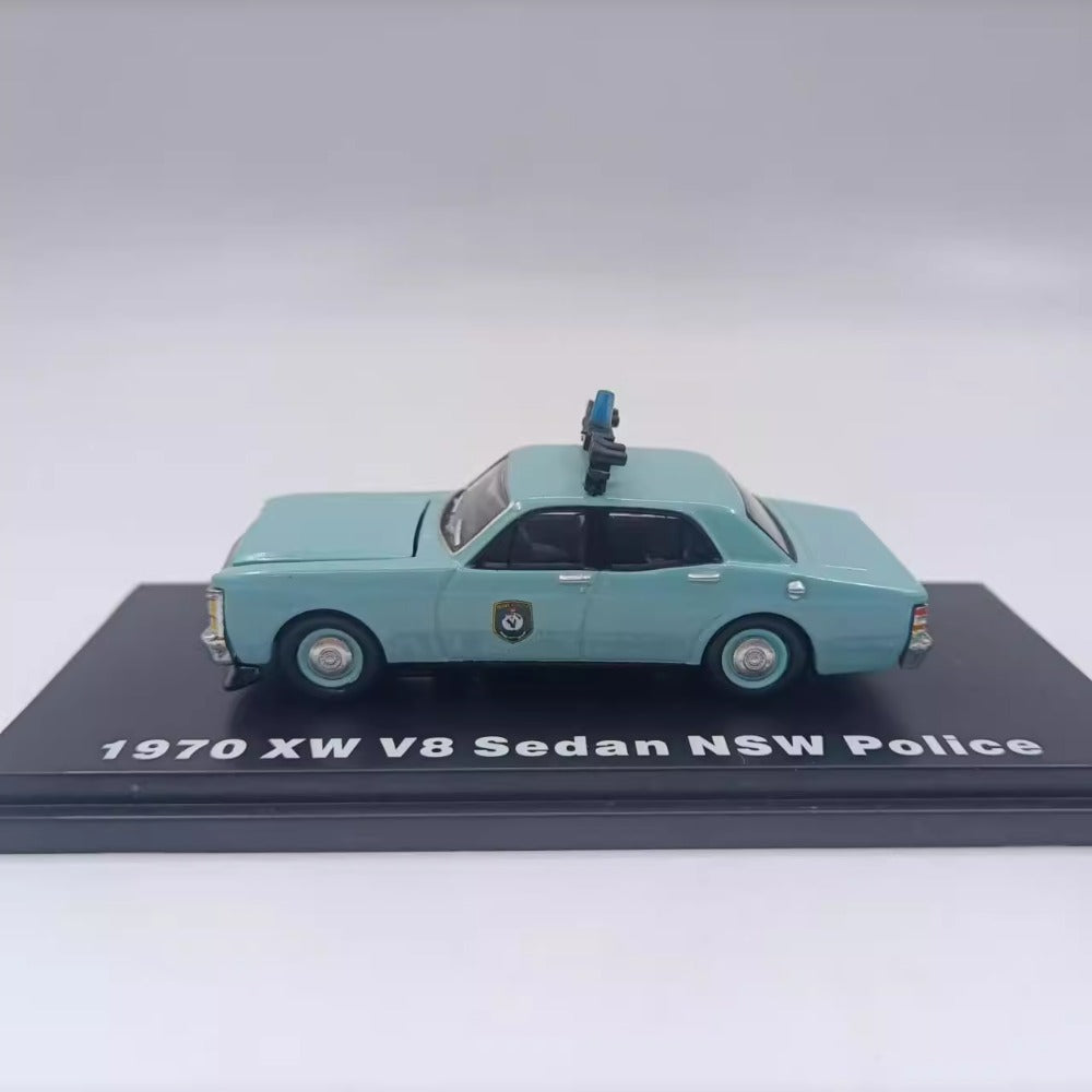 1/64 Scale 1970 Ford Falcon XW Sedan New South Wales Police Car Diecast Model