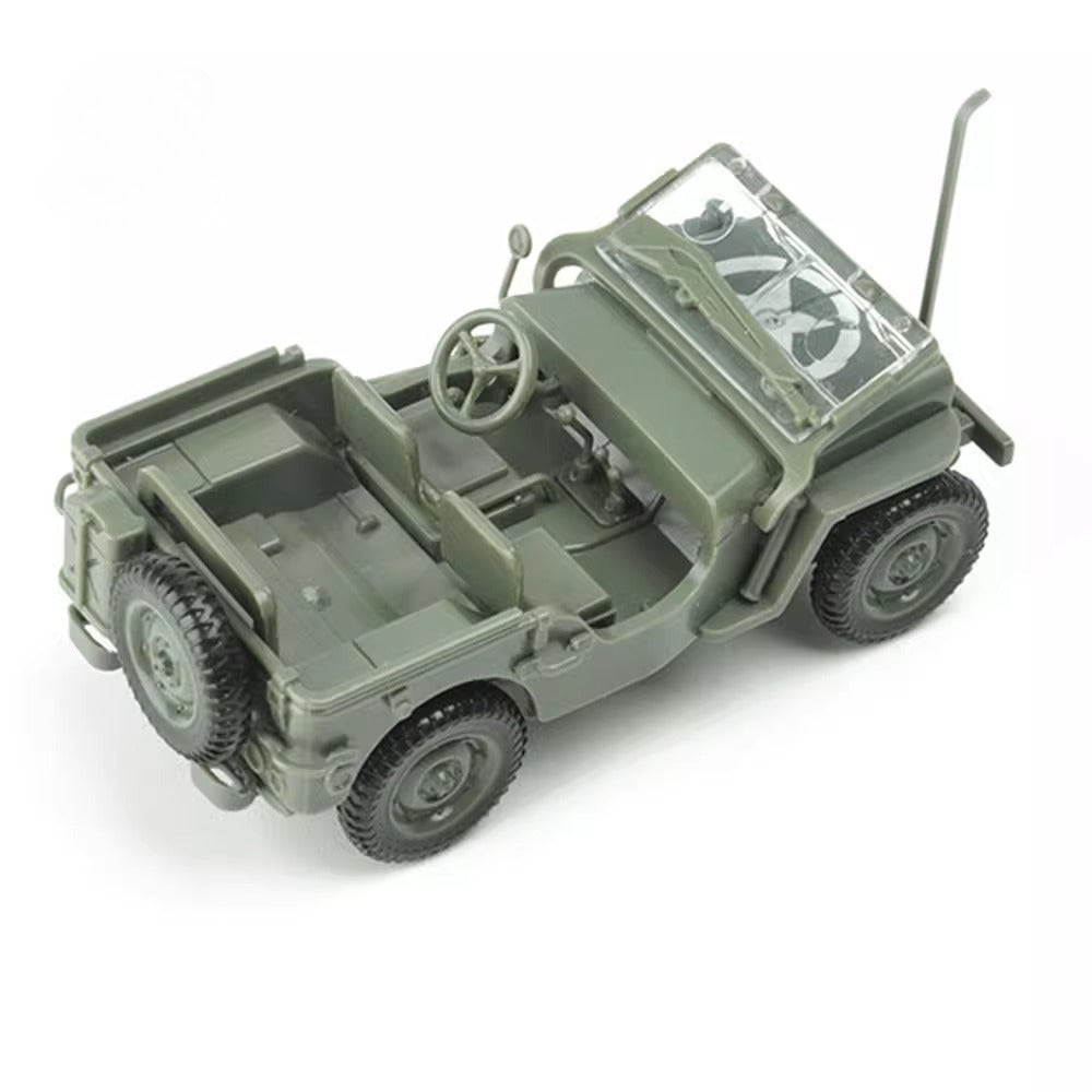 1/48 Scale Willys MB Jeep US Military Utility Vehicle Pre-built Plastic Collectible Model