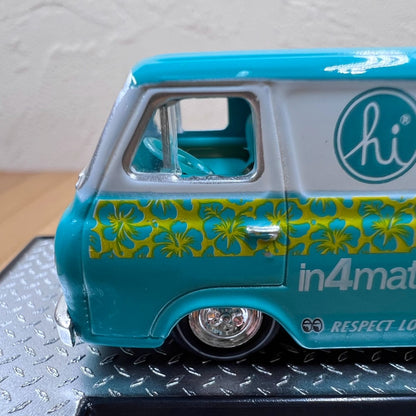 1/64 Scale 1965 Ford Econoline Van In4mation x MOONEYES Diecast Model Car