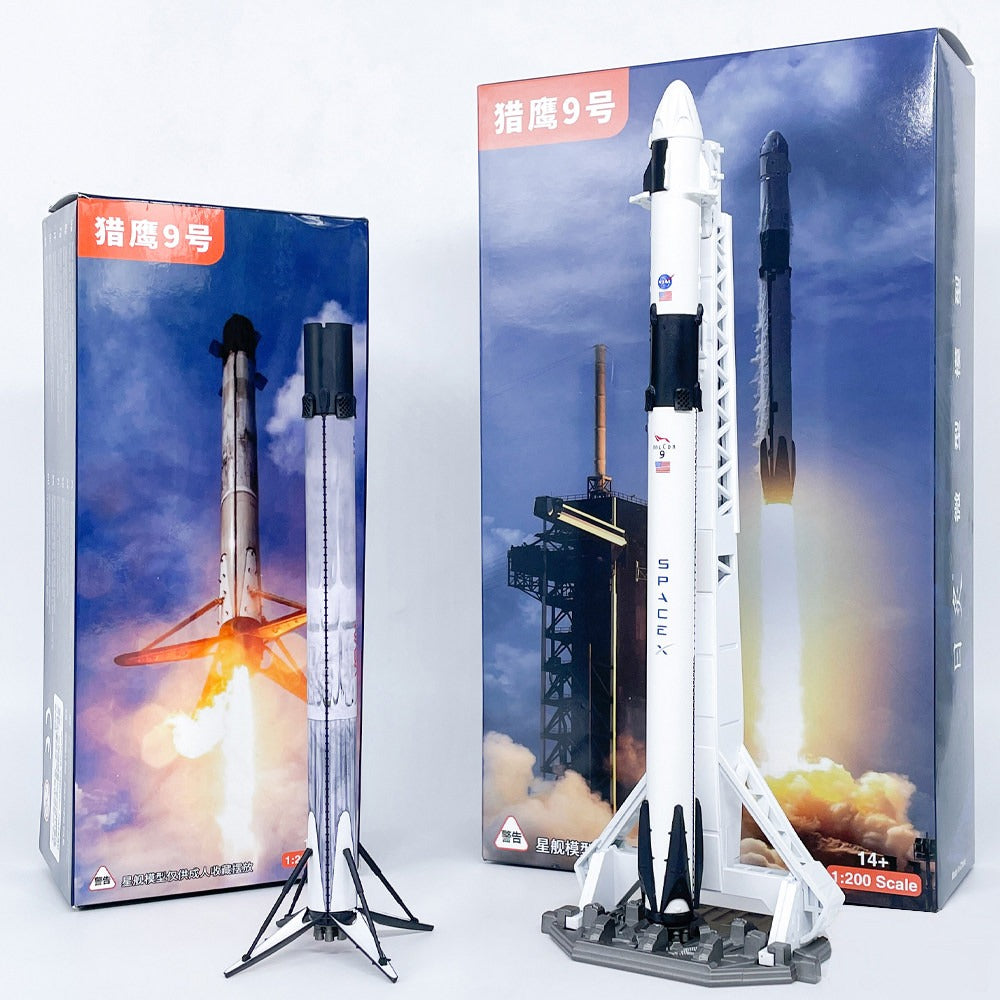 1/200 Scale SpaceX Falcon 9 Medium-Lift Launch Vehicle Two-Stage Rocket Diecast Model