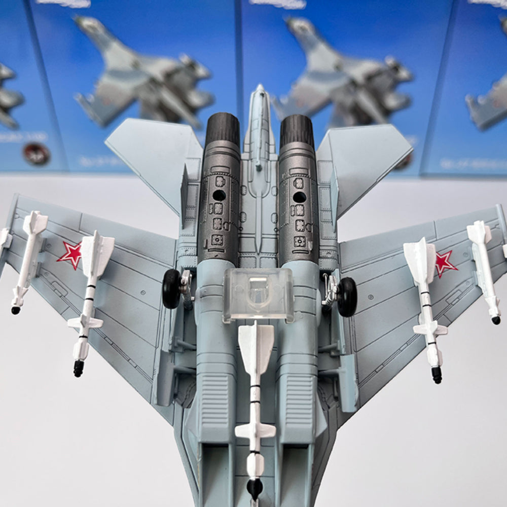 1/100 Scale Sukhoi Su-27 Flanker Soviet Fighter Aircraft Diecast Model