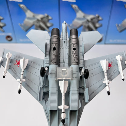 1/100 Scale Sukhoi Su-27 Flanker Soviet Fighter Aircraft Diecast Model