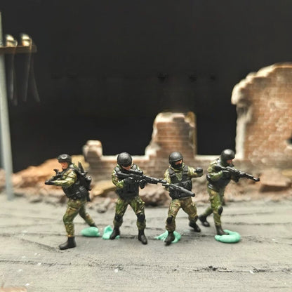 1/72 Scale Russian Special Forces Squad Soldiers Painted Figures for Model Dioramas