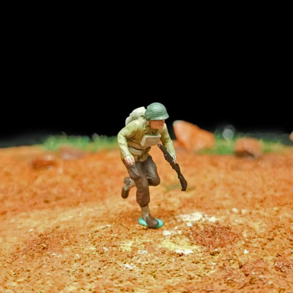 1/72 Scale WWII Landing Operation Soldiers Painted Figures for Model Dioramas