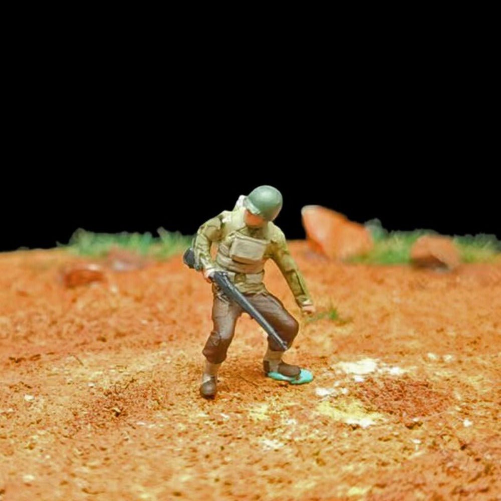 1/72 Scale WWII Landing Operation Soldiers Painted Figures for Model Dioramas