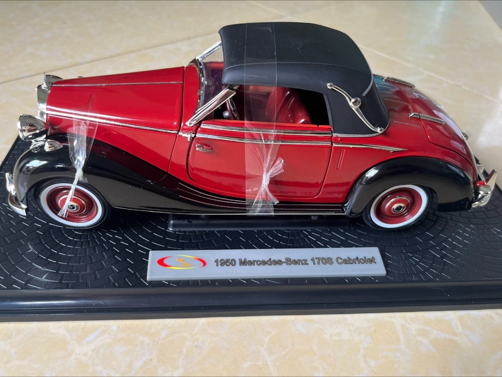1/18 Scale 1950 Mercedes-Benz 170S Cabriolet Diecast Model Car
