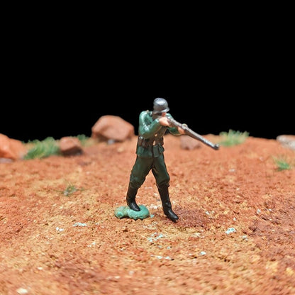 1/72 Scale WWII German Soldiers Painted Figurines Set for Model Dioramas