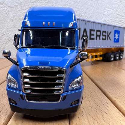 1/50 Scale Freightliner Cascadia Truck with Sea Container Diecast Model