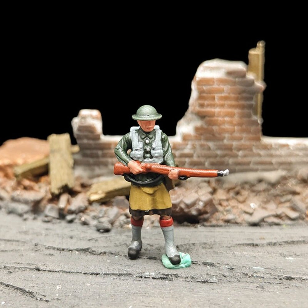 1/72 Scale Scotish Soldiers Painted Figures for Model Dioramas